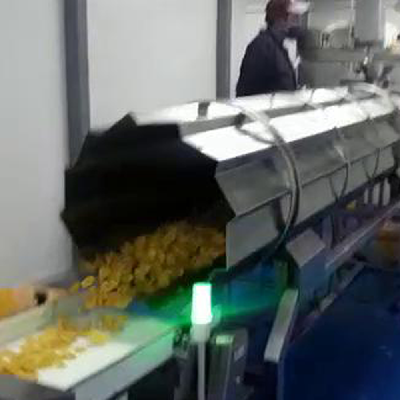 Potato chip packaging line