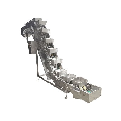 Manufacturer's direct supply of stainless steel square bowl elevator, food material conveyor, fully automatic feeding machine conveyor line