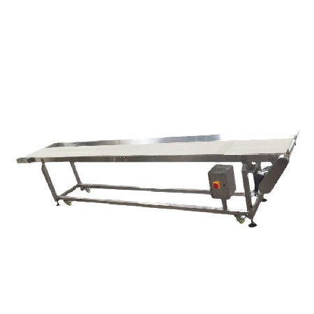 Customized horizontal conveyor by the manufacturer for easy cleaning of food chestnut particles parallel belt conveyor food production line